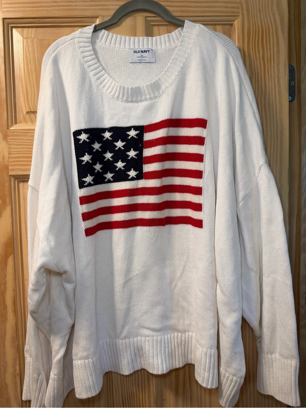 White American Flag Knit Sweater